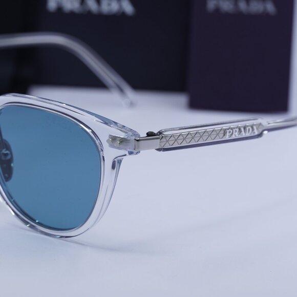 Final Price! Prada PR17YS 2AZ04D Crystal/Green Polarized Sunglasses - Picture 4 of 10